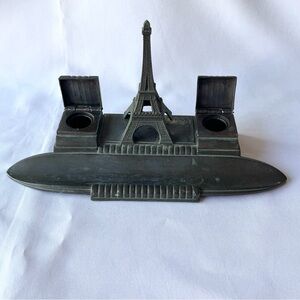 Rare Vintage French Eiffel Tower Inkwell